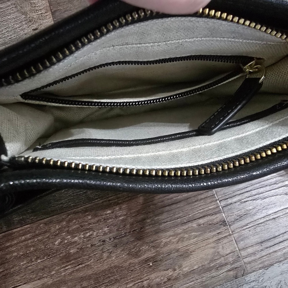 Frye Mini Crossbody Purse Black Madison North South Mini Leather Bag - Picture 8 of 16